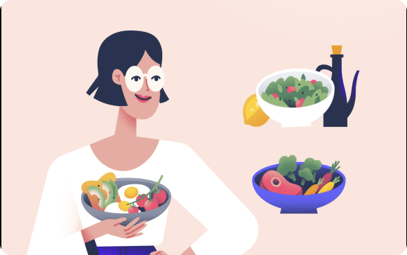 Person taking better food choices