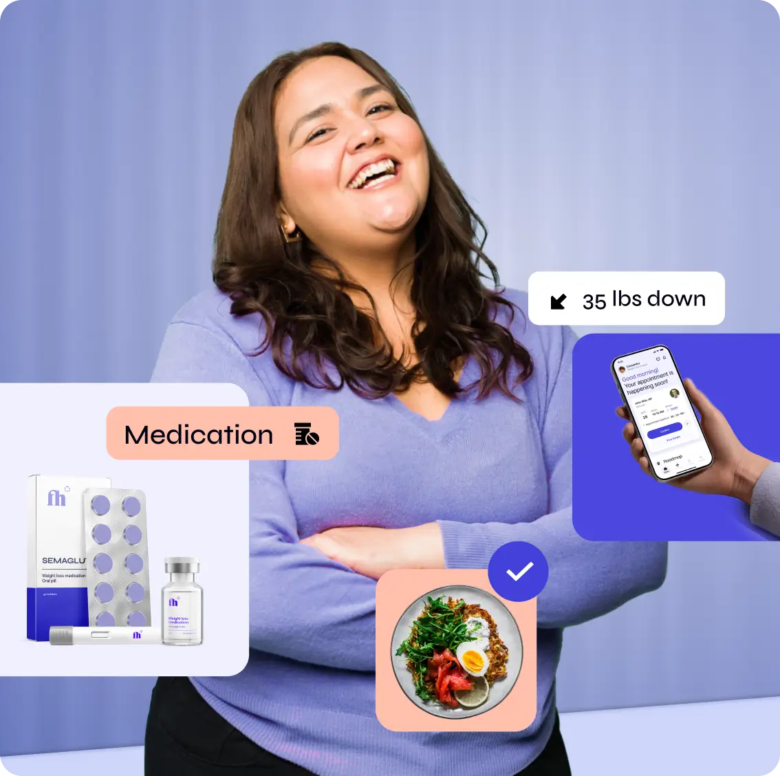 happy person using Semaglutide