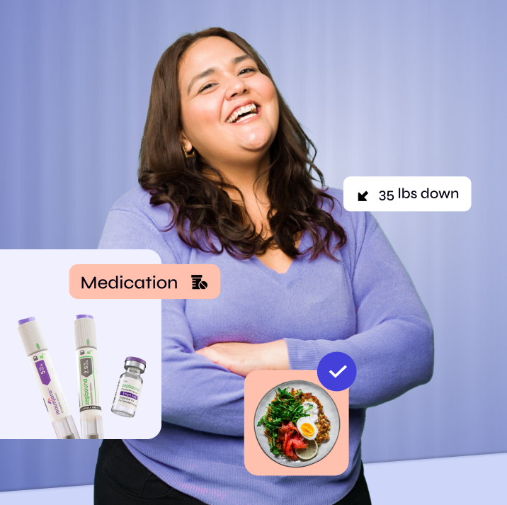 happy person using Tirzepatide